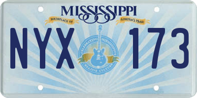 MS license plate NYX173