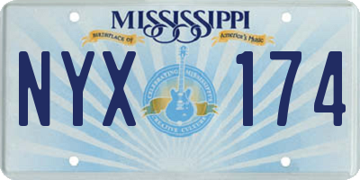 MS license plate NYX174