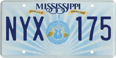 MS license plate NYX175