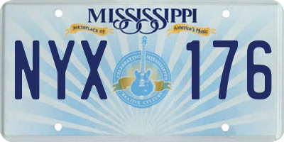 MS license plate NYX176