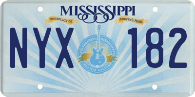 MS license plate NYX182