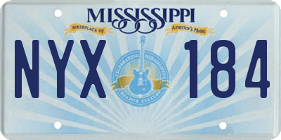 MS license plate NYX184