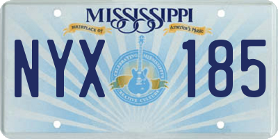 MS license plate NYX185