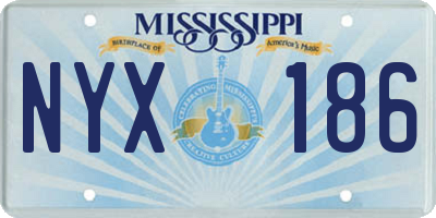 MS license plate NYX186