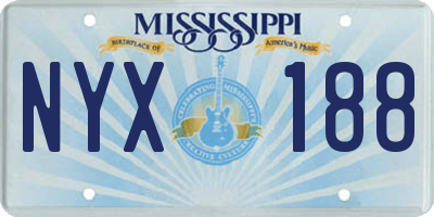 MS license plate NYX188
