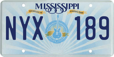 MS license plate NYX189