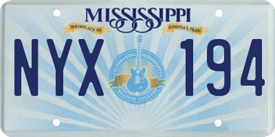 MS license plate NYX194