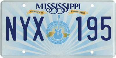 MS license plate NYX195