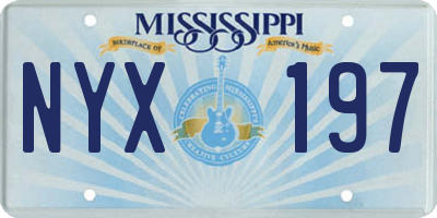 MS license plate NYX197