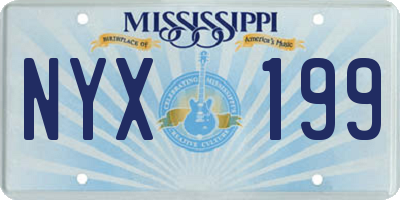 MS license plate NYX199