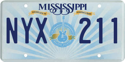MS license plate NYX211