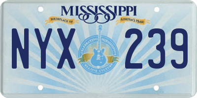 MS license plate NYX239
