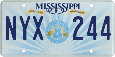 MS license plate NYX244