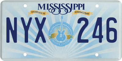 MS license plate NYX246