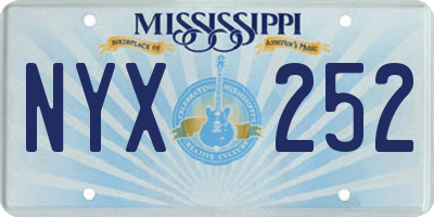MS license plate NYX252
