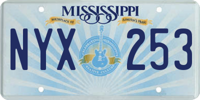 MS license plate NYX253