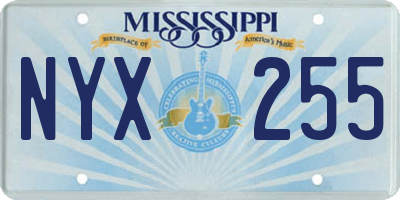 MS license plate NYX255
