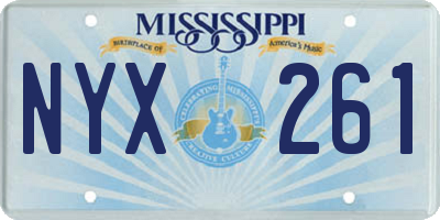 MS license plate NYX261