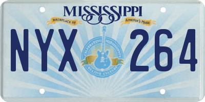 MS license plate NYX264