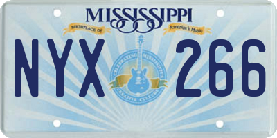 MS license plate NYX266