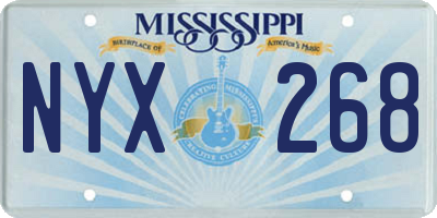 MS license plate NYX268