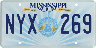 MS license plate NYX269