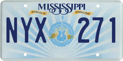MS license plate NYX271