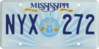 MS license plate NYX272