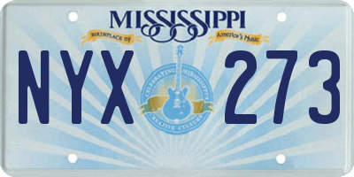 MS license plate NYX273