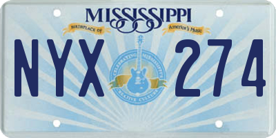 MS license plate NYX274