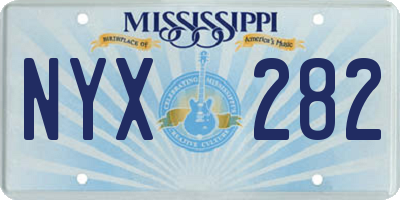 MS license plate NYX282
