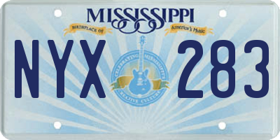 MS license plate NYX283