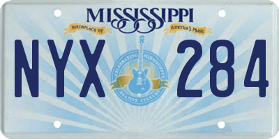 MS license plate NYX284