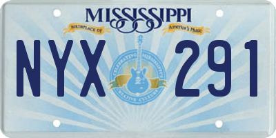 MS license plate NYX291