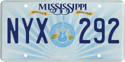 MS license plate NYX292