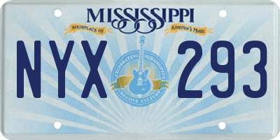 MS license plate NYX293