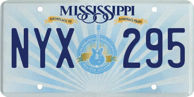 MS license plate NYX295
