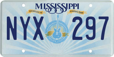 MS license plate NYX297