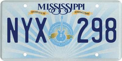 MS license plate NYX298