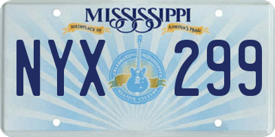 MS license plate NYX299