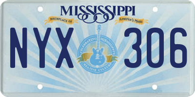 MS license plate NYX306
