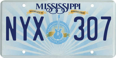 MS license plate NYX307