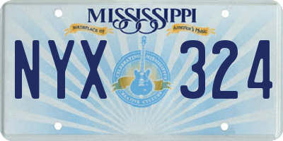 MS license plate NYX324