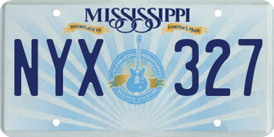 MS license plate NYX327