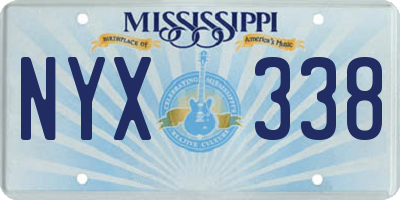 MS license plate NYX338