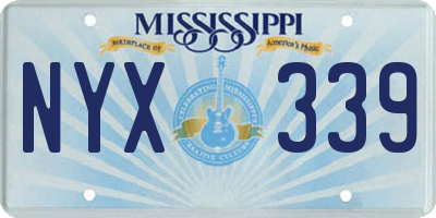 MS license plate NYX339