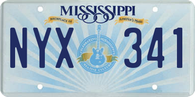 MS license plate NYX341