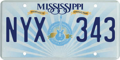 MS license plate NYX343