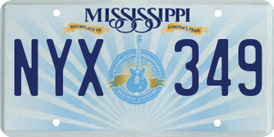 MS license plate NYX349