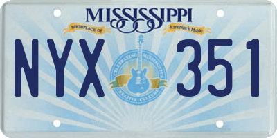 MS license plate NYX351